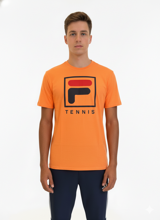 Fila Camiseta Hombre Naranja Fosforescente