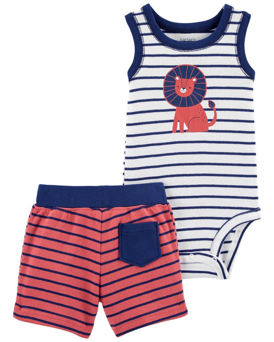 Carter’s Conjunto de Bebe 2 Piezas Set Azul Niño