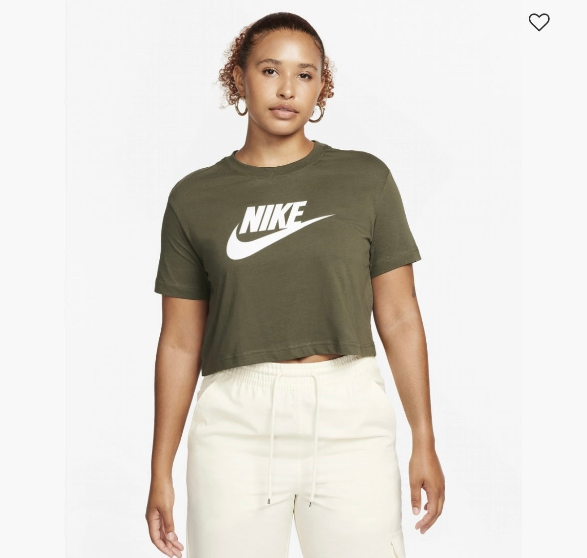 Nike Camiseta Deportiva Mujer Verde Frente