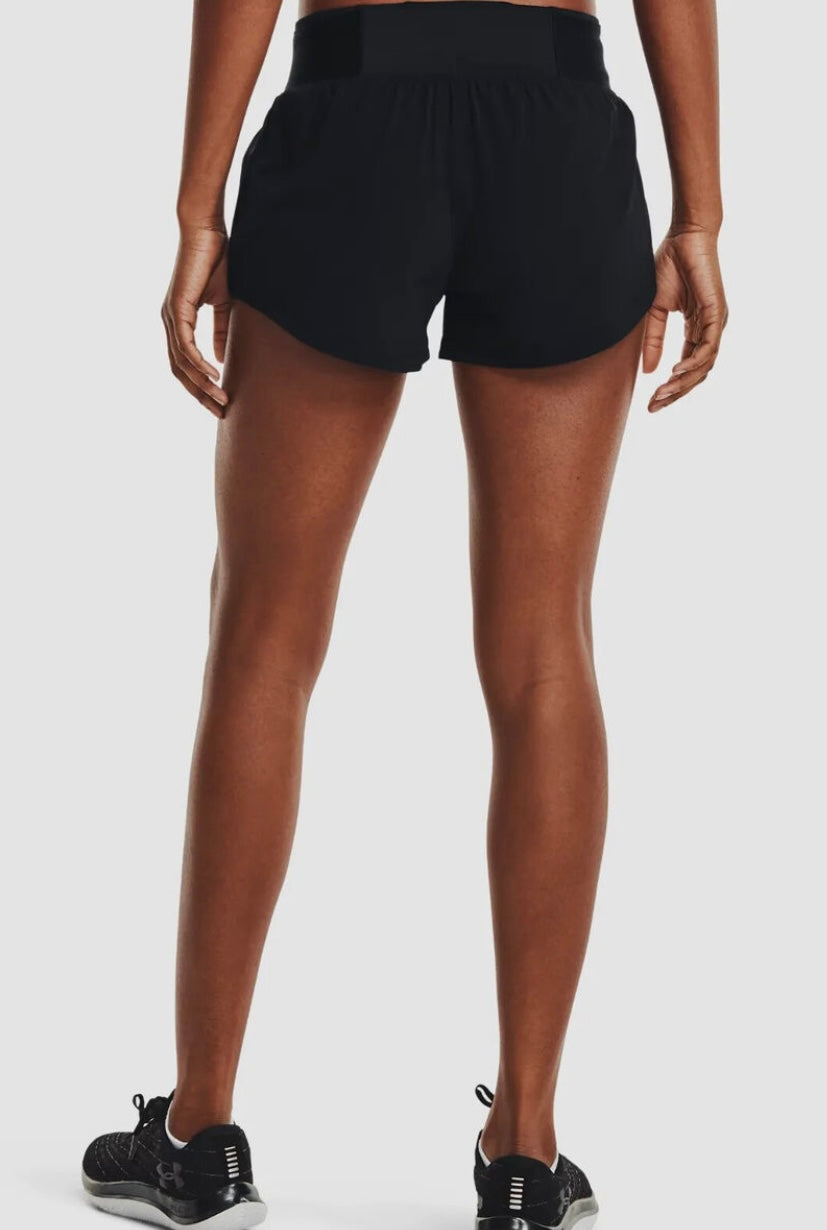 Under Armour Short Deportivo Negro Espalda