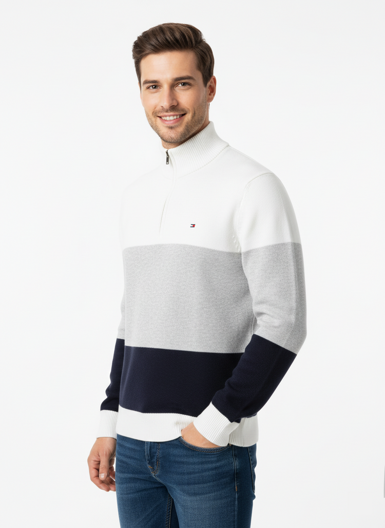 Tommy Hilfiger Suéter Hombre Blanco/Gris