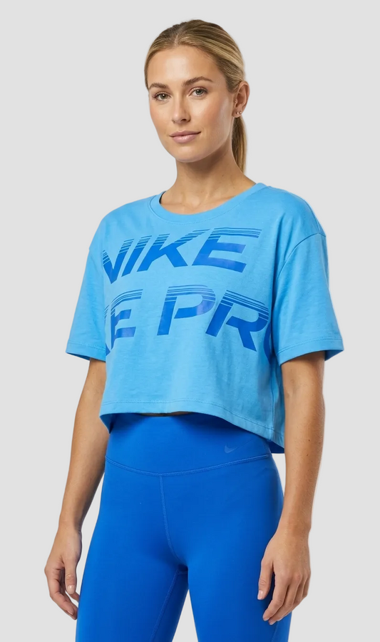 Nike Pro Camiseta Deportiva Mujer Azul