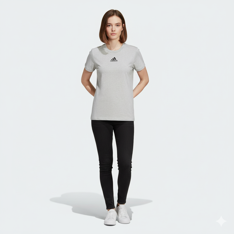 Adidas Camiseta Deportiva Mujer Gris