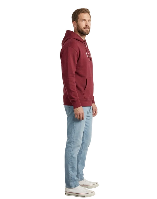 Levi`s Hoddie Rojo Con Capucha