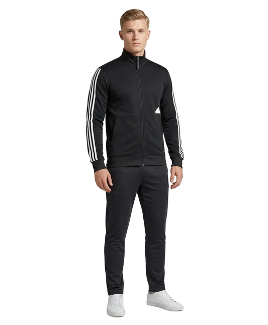 Adidas Hoodie Negro Con Zip