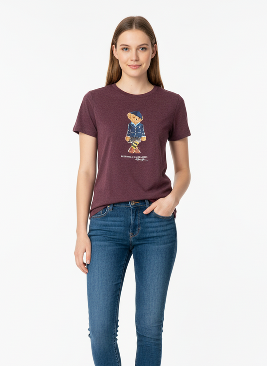 Polo Ralph Lauren Camiseta Mujer Vinotinto