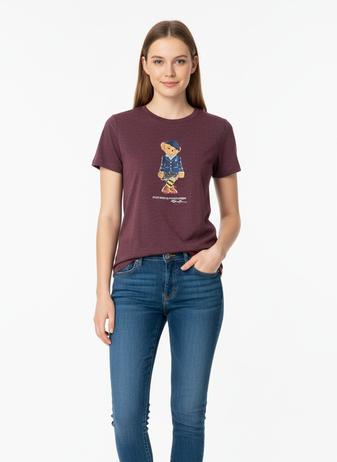 Polo Ralph Lauren Camiseta Mujer Vinotinto