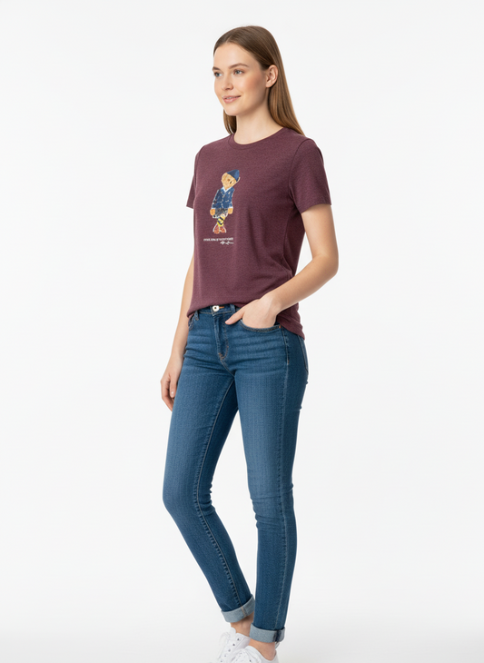 Polo Ralph Lauren Camiseta Mujer Vinotinto