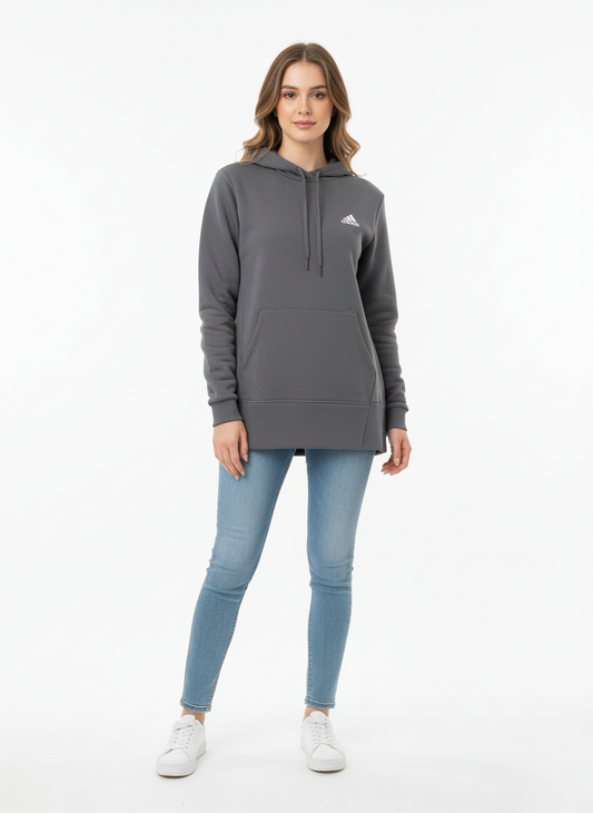 Adidas Hoodie Mujer Azul Acero