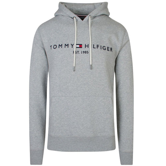 Tommy Hilfiger Suéter con Capucha Gris Logo