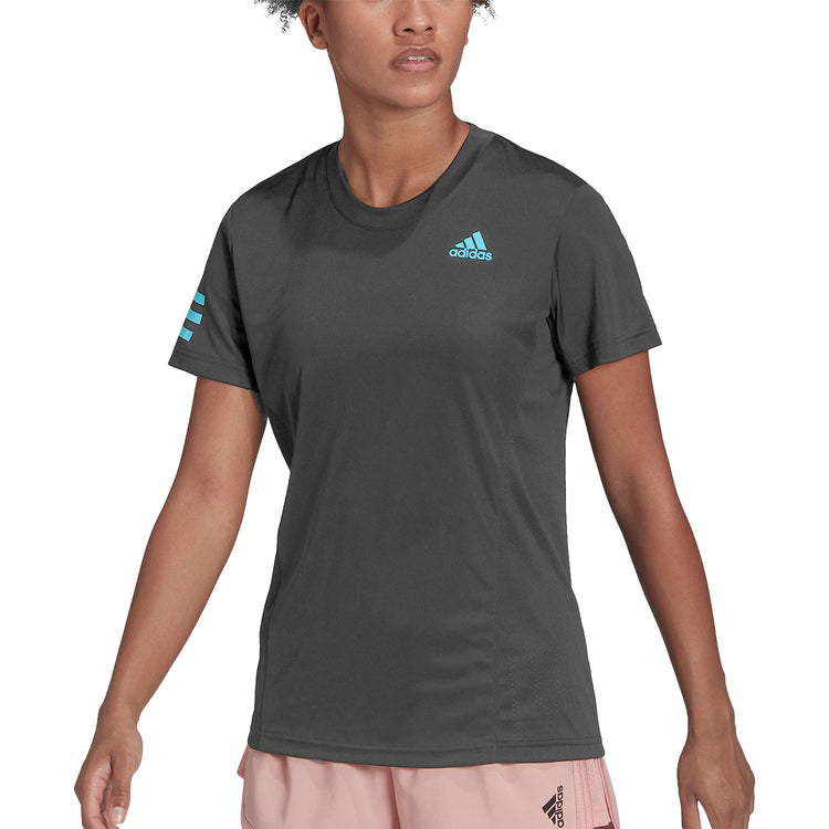 Adidas Camiseta Deportiva Mujer Gris Oscuro Frente