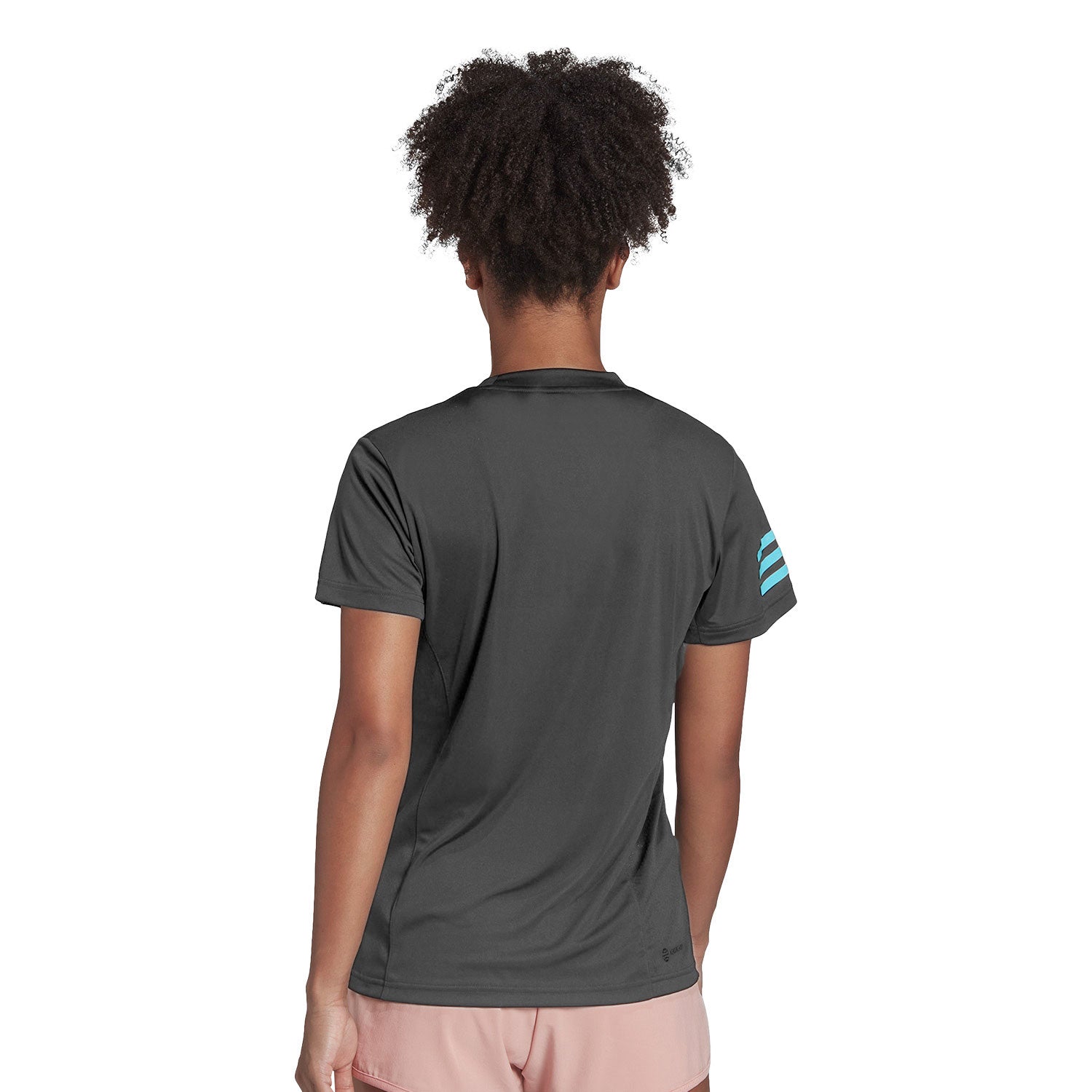 Adidas Camiseta Deportiva Mujer Gris Oscuro Espalda