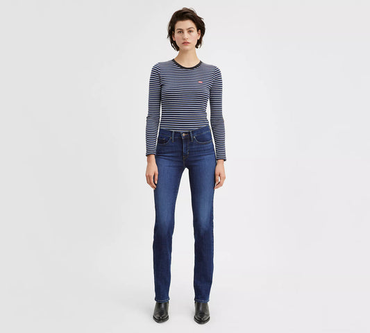 Levi’s 314 Shaping Straight Mujer Azul Oscuro Frente