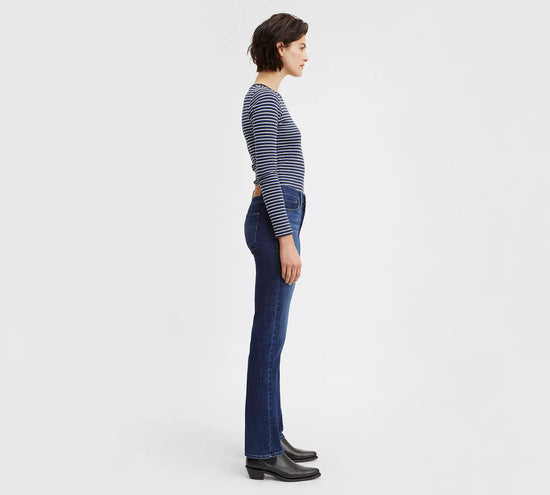 Levi’s 314 Shaping Straight Mujer Azul Oscuro Lado