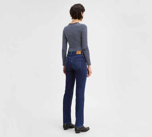 Levi’s 314 Shaping Straight Mujer Azul Oscuro Espalda