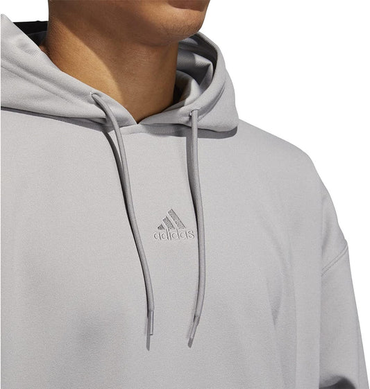 Adidas Suéter con Capucha Gris Frente