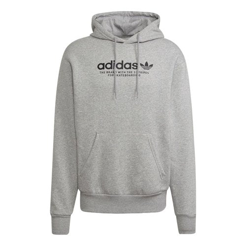 Adidas Suéter con Capucha Gris Frente