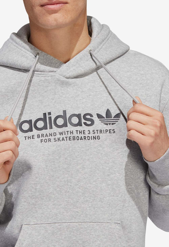 Adidas Suéter con Capucha Gris Frente