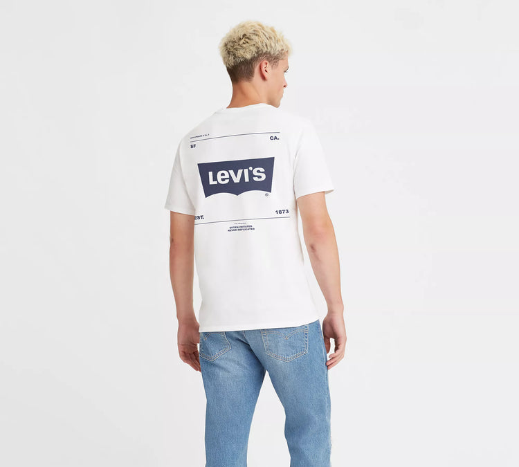 Levi’s Camiseta Hombre Blanco Espalda