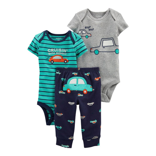 Carter’s Conjunto de Bebe 3 Piezas Set Azul Marino Niño