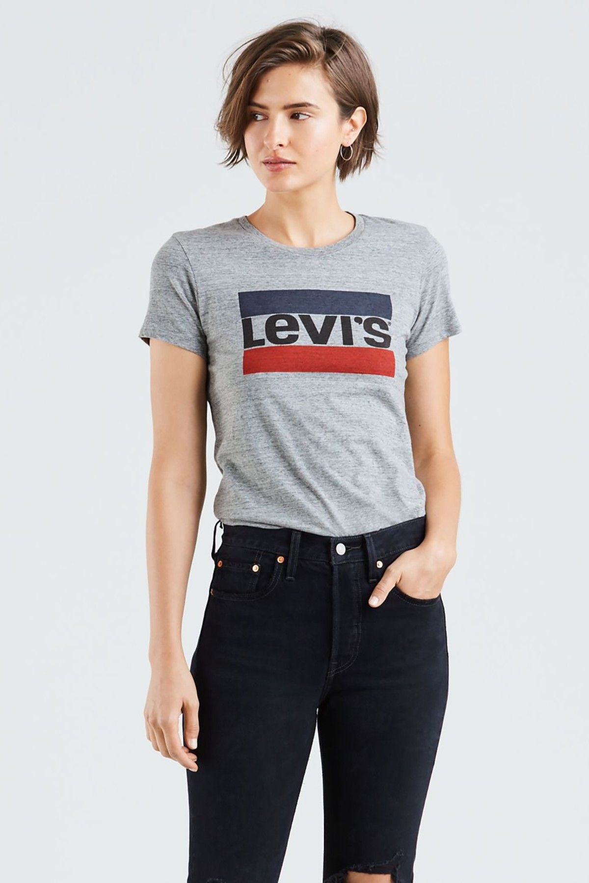 Levi’s Camiseta Mujer Gris Frente