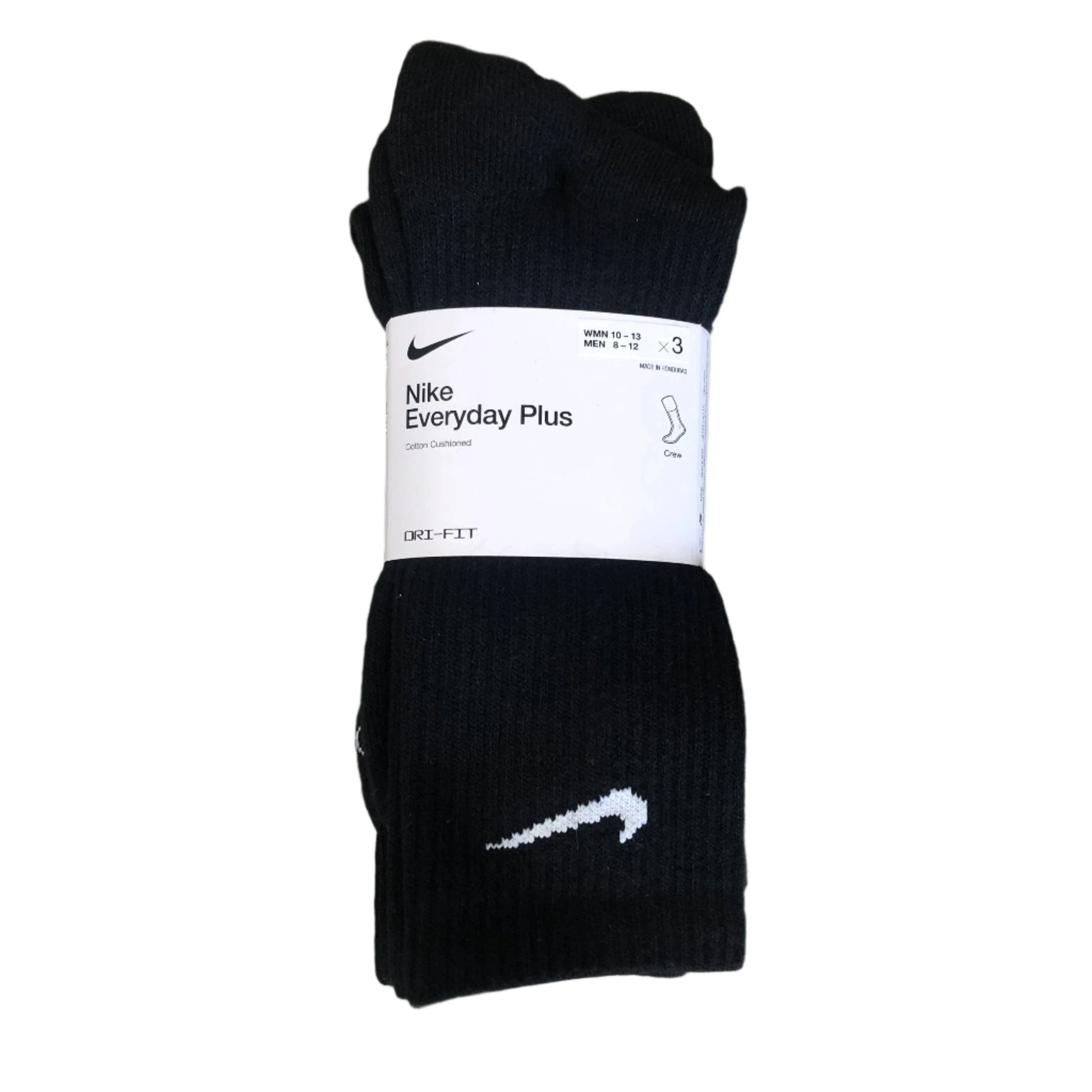 Nike Medias Crew Paquete de 3 pares Negro