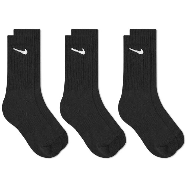 Nike Medias Crew Paquete de 3 pares Negro