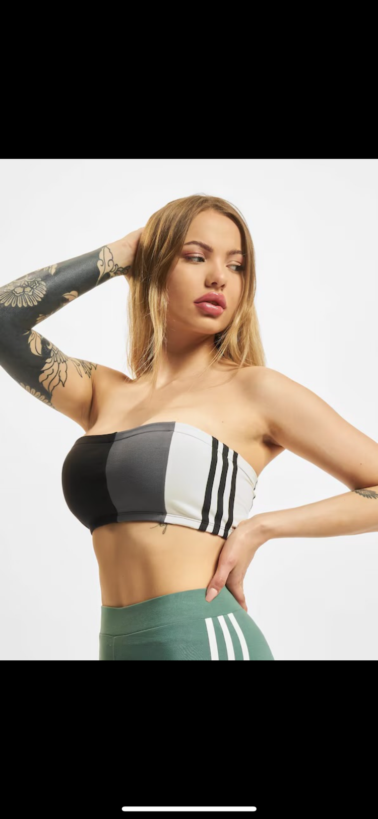 Adidas Bra Deportivo Negro Frente