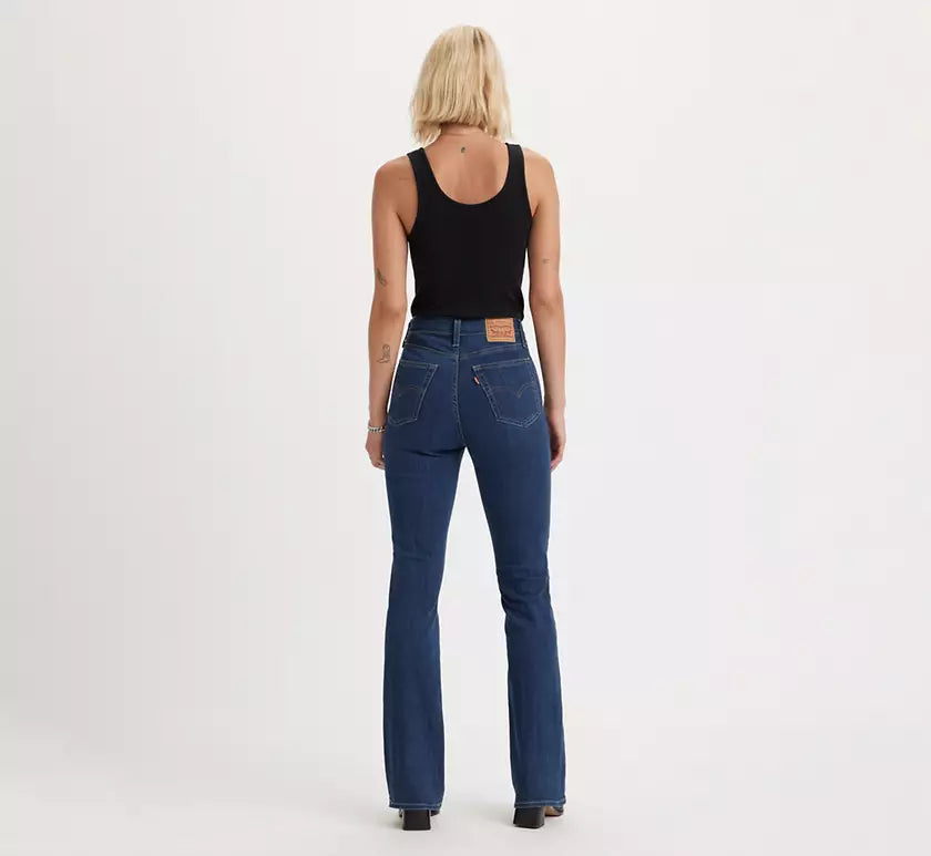 Levi's 725 High-Rise Bootcut Jeans Mujer Azul Espalda