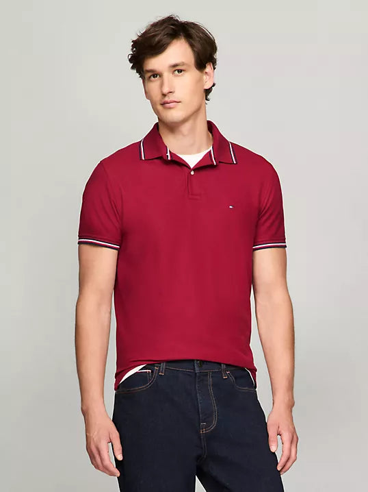 Tommy Hilfiger Polo Hombre Vino Tinto