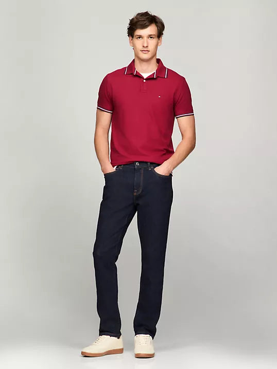 Tommy Hilfiger Polo Hombre Vino Tinto