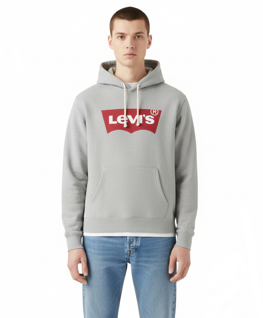 Levi`s Hoodie Gris Rojo para hombre
