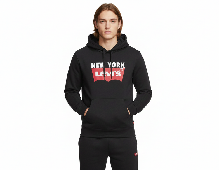Levi`s Hoodie Negro para hombre