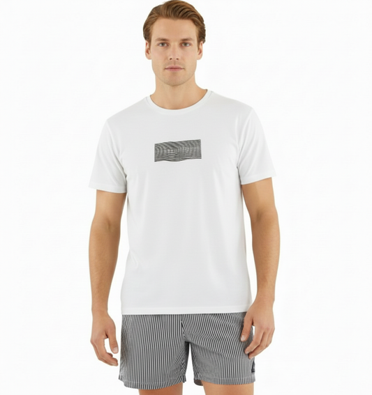 Nautica Camiseta Blanco con Logo