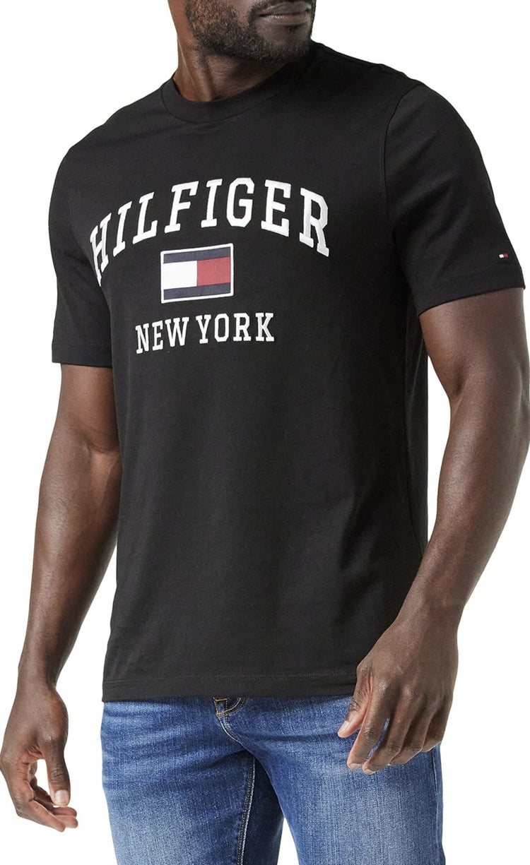 Tommy Hilfiger Camiseta con Logo NY Negro