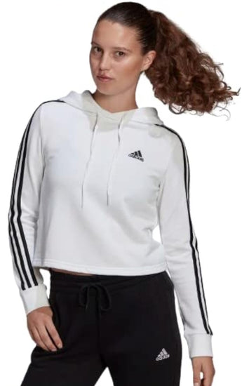 Adidas Suéter Deportivo con Capucha Mujer Logo Blanco N