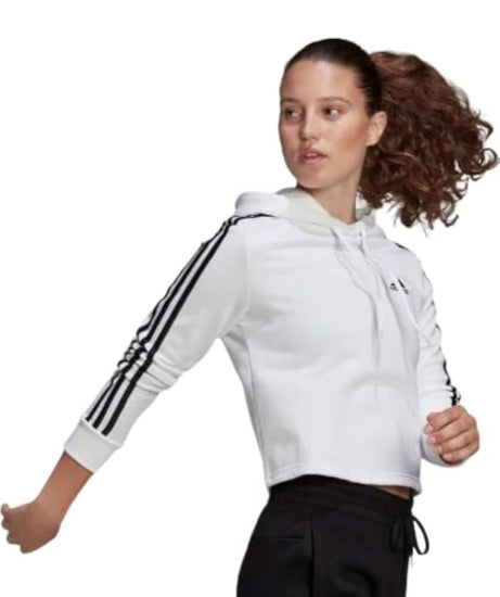 Adidas Suéter Deportivo con Capucha Mujer Logo Blanco N