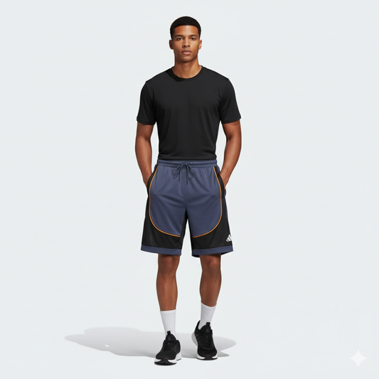 Adidas Short Hombre Azul/Negro