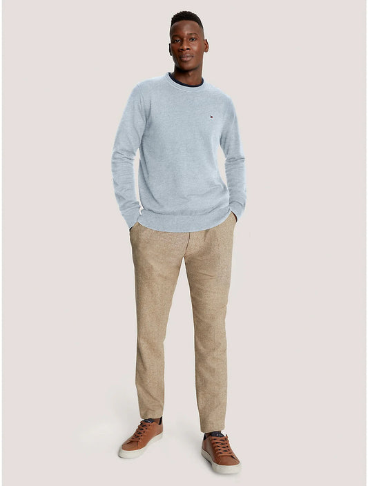 Tommy Hilfiger Suéter Cuello Redondo Hombre Azul Claro