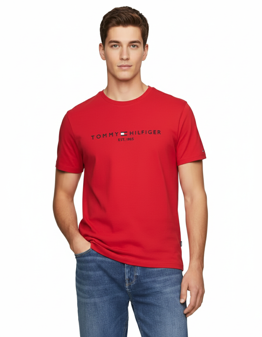 Tommy Hilfiger Camiseta con Logo Rojo