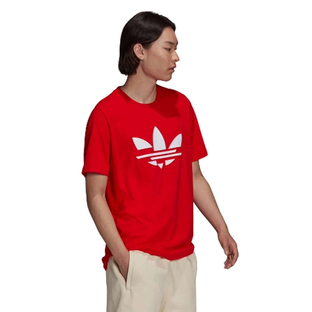 Adidas Camiseta Deportiva Hombre Rojo lado