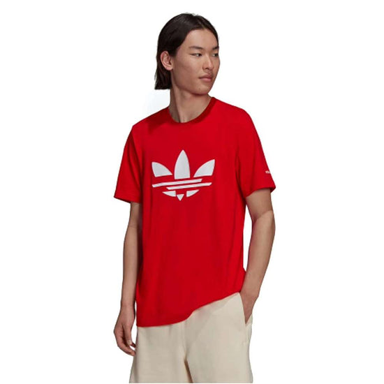 Adidas Camiseta Deportiva Hombre Rojo Frente 