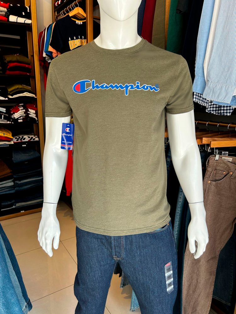 Champion Camiseta Hombre Verde Militar