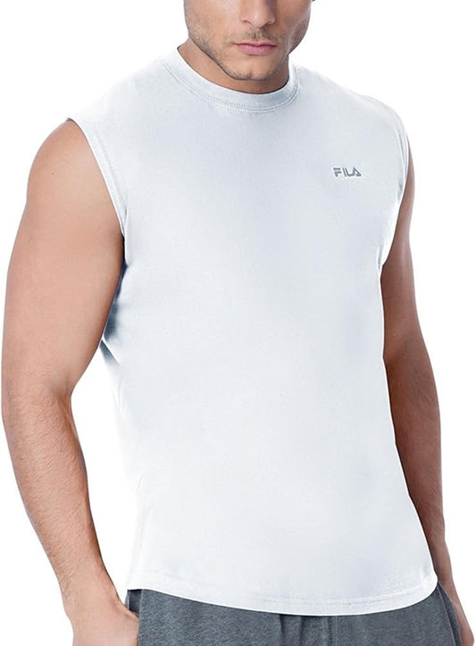 Camiseta Fila Hombre Blanca Sin Manga