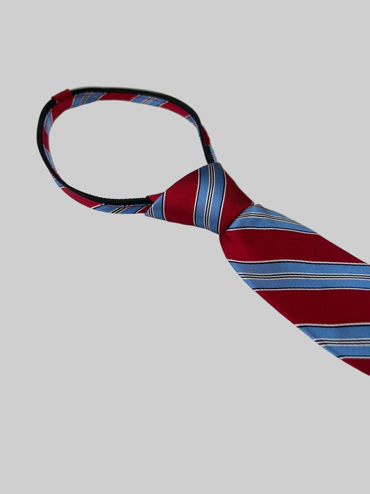 Tommy Hilfiger Corbata para niño Rojo/Celeste Rayas