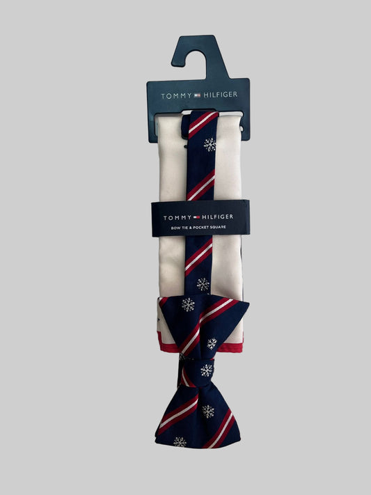 Tommy Hilfiger Corbatin Y Pañuelo Para Niño Blanco/Rojo