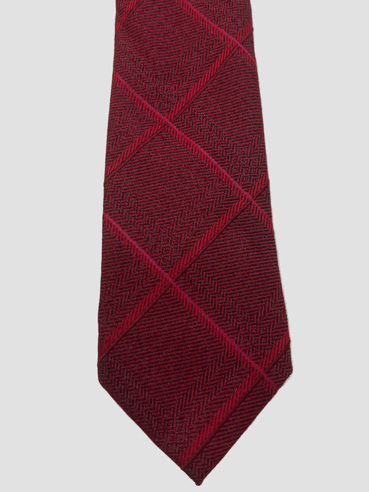 Michael Kors Corbata Rojo Oscuro con Rayas