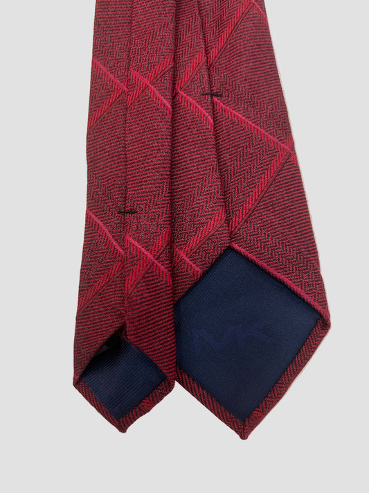 Michael Kors Corbata Rojo Oscuro con Rayas