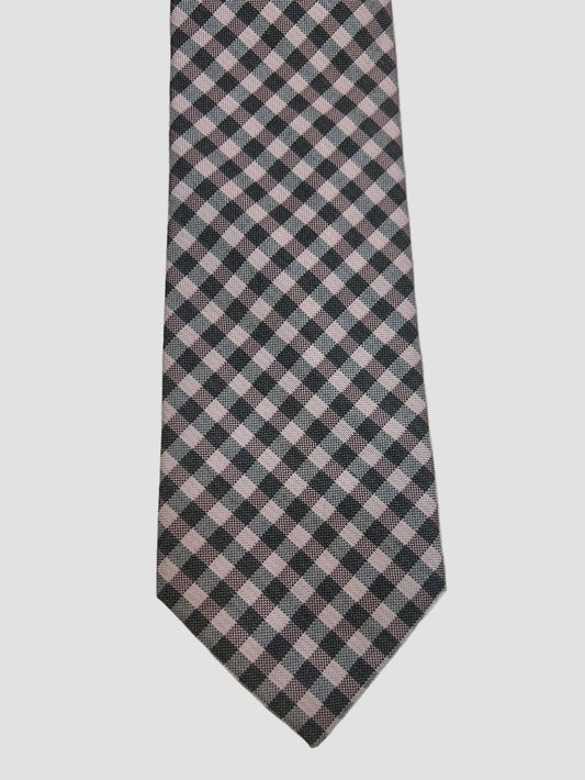 Michael Kors Corbata Gris/Rosa Cuadrados