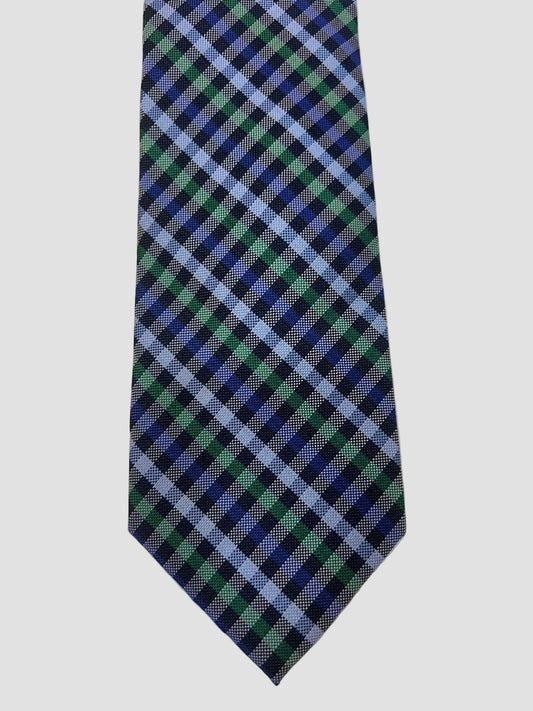 Tommy Hilfiger Corbata Azul/Verde Cuadrados
